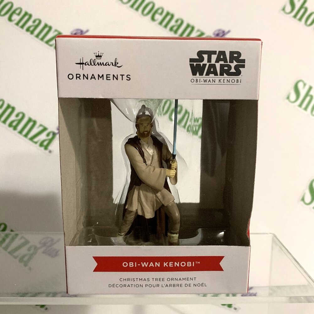 Hallmark Christmas Ornament 2022 Obi-Wan Kenobi Star Wars Blue Light Saber